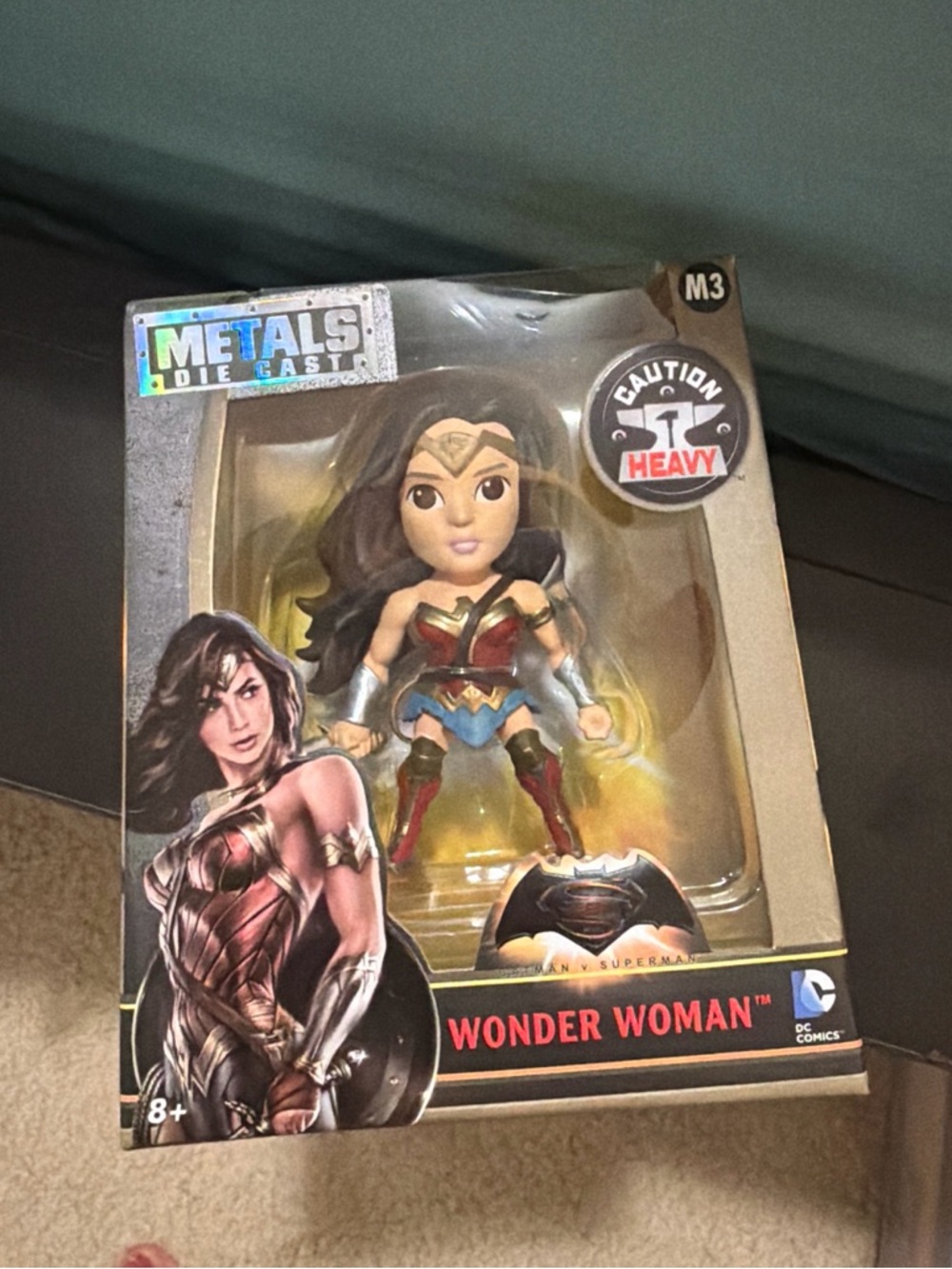 Metals Die Cast Wonder Woman Figure - Red, Blue, Gold